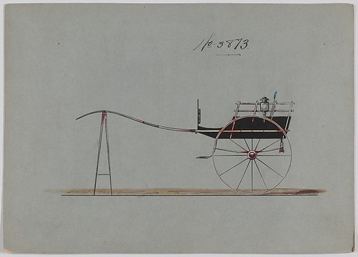 Design for Dog Cart or 2 Wheeler, no. 3873