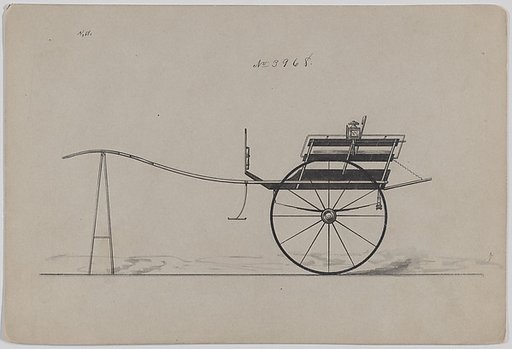 Design for Dog Cart or 2 Wheeler, no. 3968