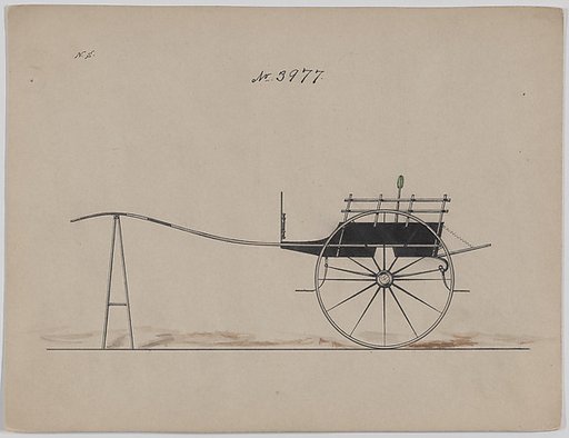Design for Dog Cart or 2 Wheeler, no. 3977
