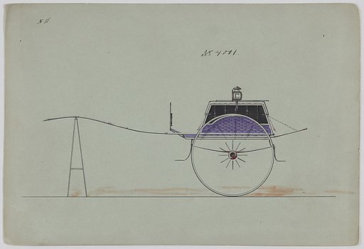 Design for Dog Cart or 2 Wheeler, no. 4001