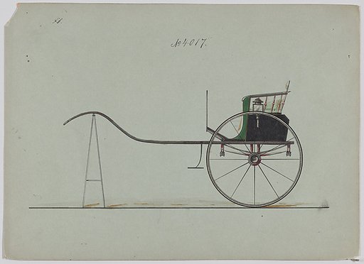 Design for Dog Cart or 2 Wheeler, no. 4017