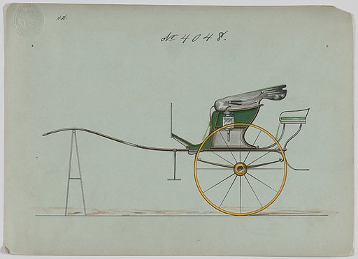 Design for Dog Cart or 2 Wheeler, no. 4048