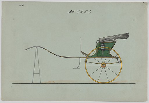 Design for Dog Cart or 2 Wheeler, no. 4051