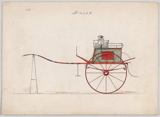 Design for Dog Cart or 2 Wheeler, no. 4113