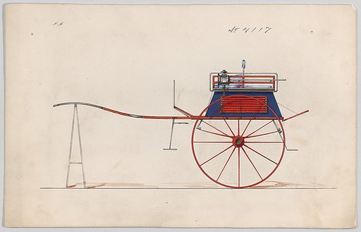 Design for Dog Cart or 2 Wheeler, no. 4117