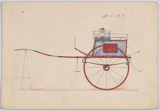 Design for Dog Cart or 2 Wheeler, no. 4125