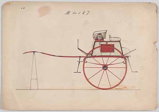 Design for Dog Cart or 2 Wheeler, no. 4127