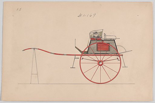 Design for Dog Cart or 2 Wheeler, no. 4169