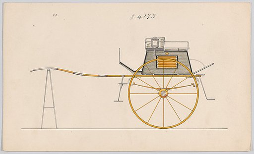 Design for Dog Cart or 2 Wheeler, no. 4173