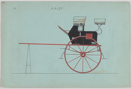 Design for Dog Cart or 2 Wheeler, no. 4175