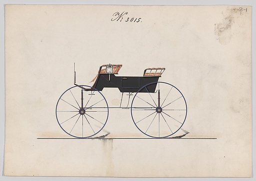 Design for 4 seat Phaeton, no top, no. 3015