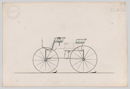 Design for 4 seat Phaeton, no top, no. 3015a