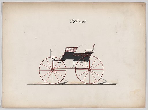 Design for 4 seat Phaeton, no top, no. 3108