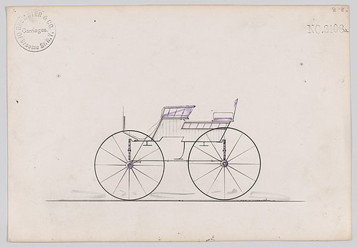 Design for 4 seat Phaeton, no top, no. 3108a