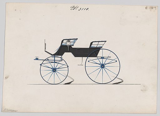 Design for 4 seat Phaeton, no top, no. 3110