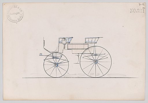 Design for 4 seat Phaeton, no top, no. 3111a