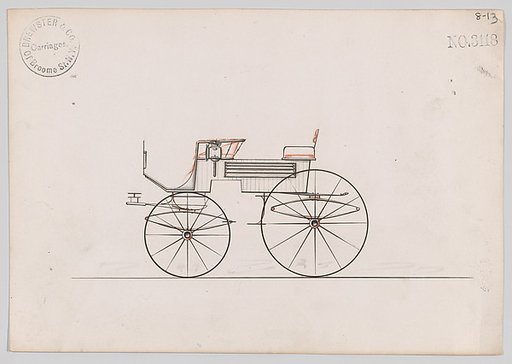 Design for 4 seat Phaeton, no top, no. 3118