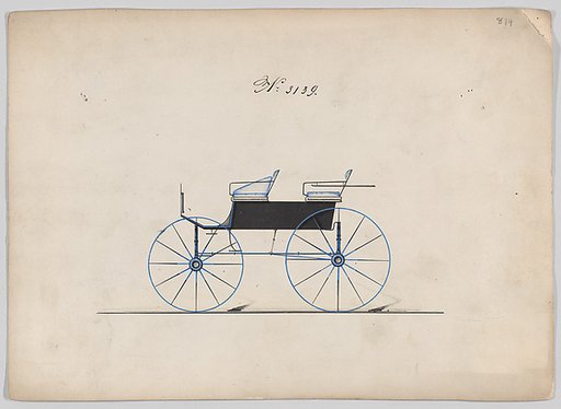 Design for 4 seat Phaeton, no top, no. 3149