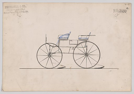 Design for 4 seat Phaeton, no top, no. 3139a