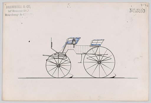 Design for 4 seat Phaeton, no top, no. 3180