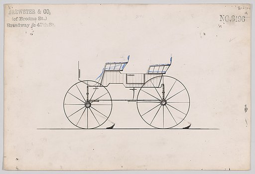 Design for 4 seat Phaeton, no top, no. 3196a