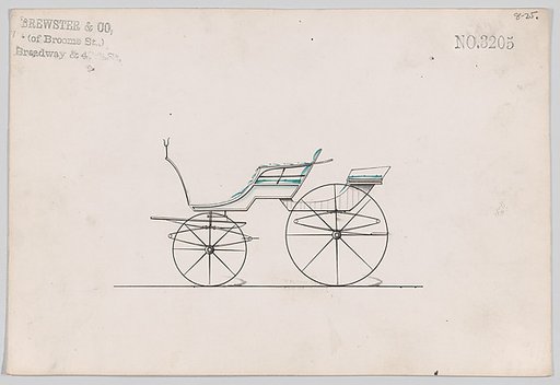 Design for 4 seat Phaeton, no top, no. 3205