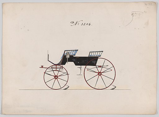 Design for 4 seat Phaeton, no top, no. 3206