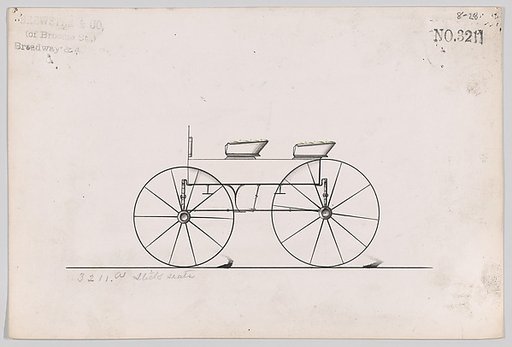Design for 4 seat Phaeton, no top, no. 3211