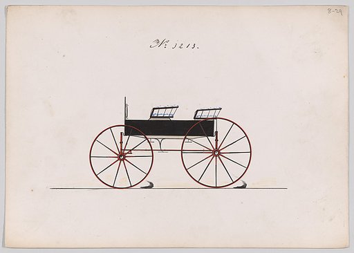 Design for 4 seat Phaeton, no top, no. 3213