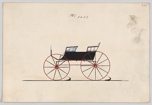 Design for 4 seat Phaeton, no top, no. 3253