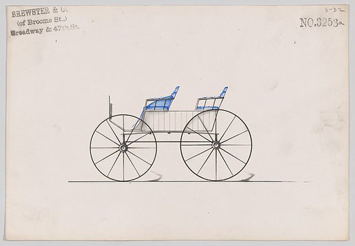 Design for 4 seat Phaeton, no top, no. 3253a