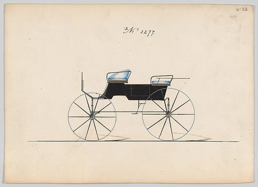Design for 4 seat Phaeton, no top, no. 3277