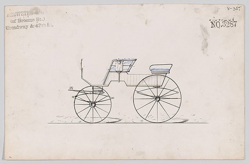Design for 4 seat Phaeton, no top, no. 3287