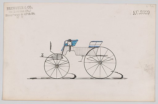 Design for 4 seat Phaeton, no top, no. 3329