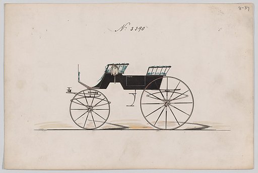 Design for 4 seat Phaeton, no top, no. 3390