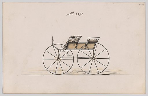 Design for 4 seat Phaeton, no top, no. 3398