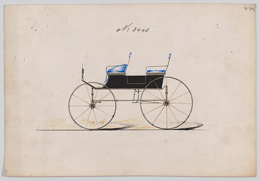 Design for 4 seat Phaeton, no top, no. 3440