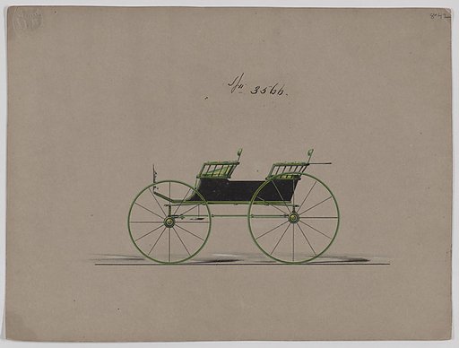 Design for 4 seat Phaeton, no top, no. 3566