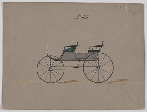Design for 4 seat Phaeton, no top, no. 3691