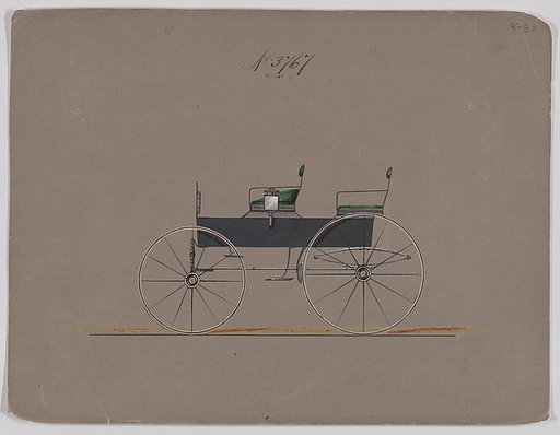 Design for 4 seat Phaeton, no top, no. 3767