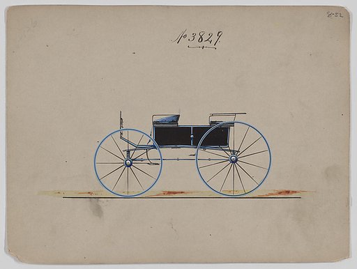 Design for 4 seat Phaeton, no top, no. 3829
