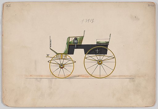 Design for 4 seat Phaeton, no top, no. 3919