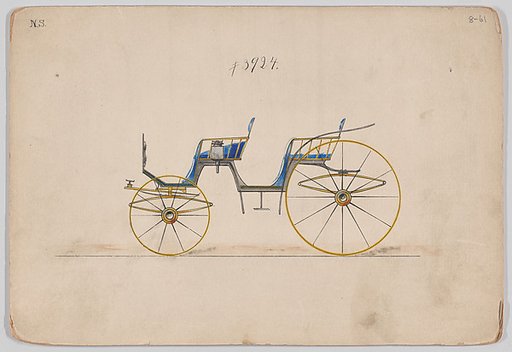 Design for 4 seat Phaeton, no top, no. 3924