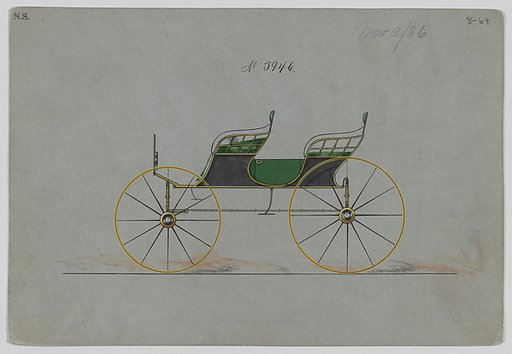 Design for 4 seat Phaeton, no top, no. 3946