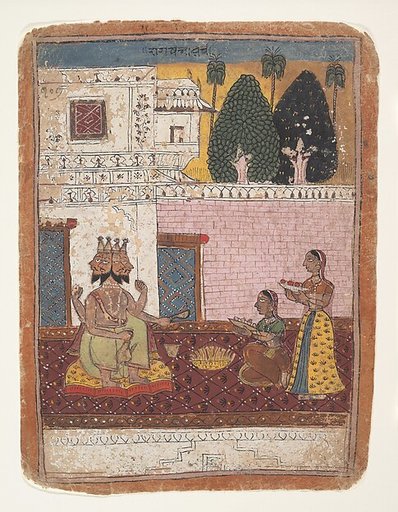 Khambavati Ragini:  Page from a Dispersed Ragamala Series (Garland of Musical Modes)