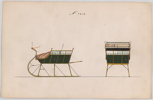 Design for 4 Seat Sleigh, no. 3414