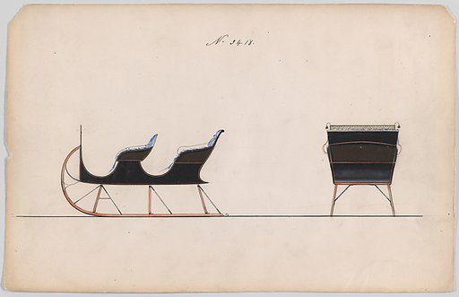 Design for 4 Seat Sleigh, no. 3418