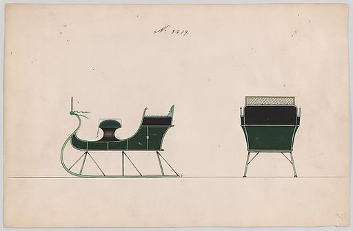 Design for 4 Seat Sleigh, no. 3419