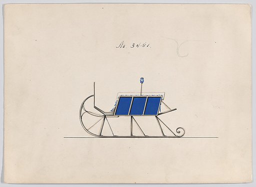 Design for Dos-a-Dos Sleigh, no. 3481
