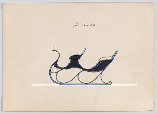 Design for Round Bottom Victoria Sleigh, no. 3482